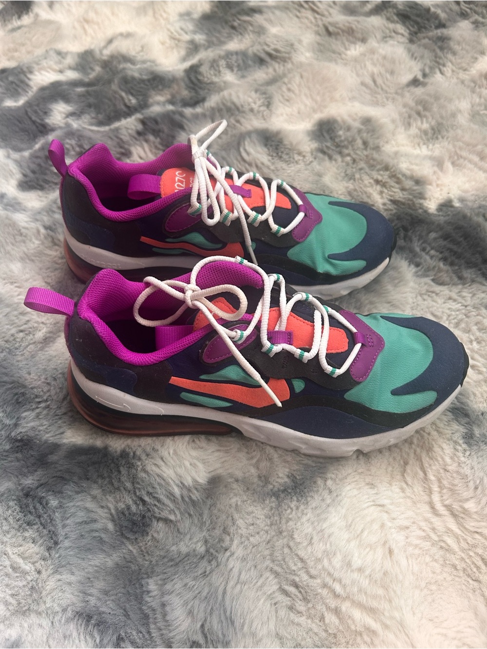 Nike Women’s Colorblock Sneakers - Teal, Purple & Orange Accents
